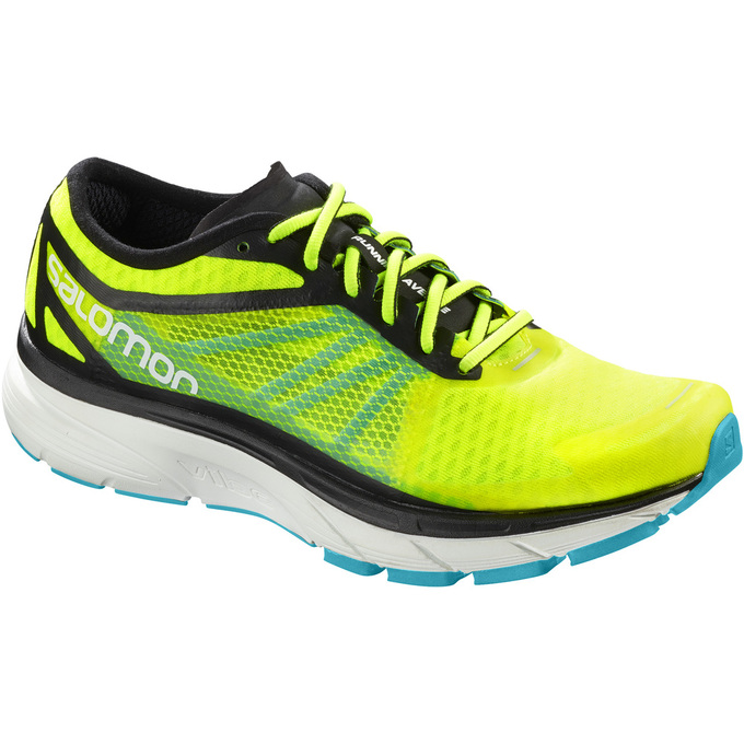 Salomon SONIC RA - Mens Running Shoes - Fluorescent Yellow - NZ (70426-KFPY)